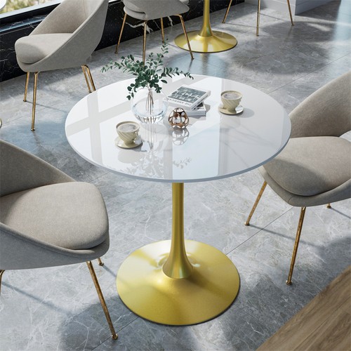 Modern round marble dining - modern,