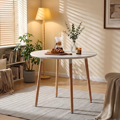 100cm white round - 80/100cm,