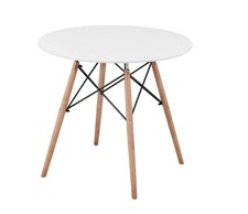 TABLE ONLY White Round Nordic