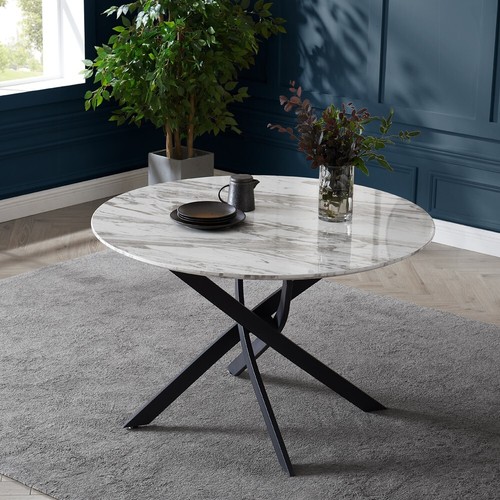 Marble round dining - marble, 4-6