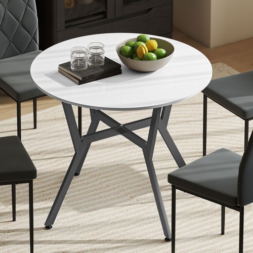 Dining table with round top - with,