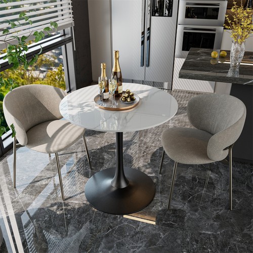 Heavy round tulip dining table - tulip,