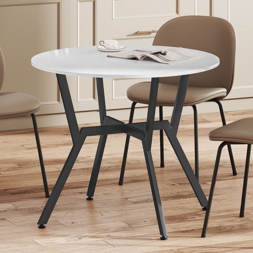 Dining table round - table, gloss
