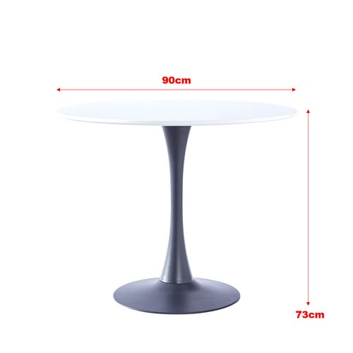 Round wooden dining table - dining, with