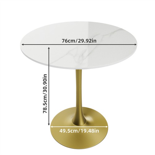 Dining table marble round - dining,