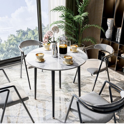Marble round dining table - marble, for