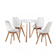 80CM Round Dining Table and 4